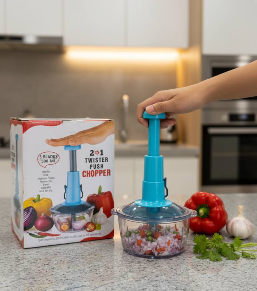 2in1 Hand Press Chopper 650ML