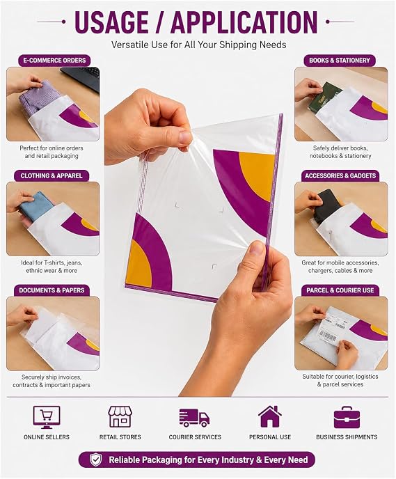 MEESHO WITH BARCODE (Transparent) - 12.5*16 (With Pocket)