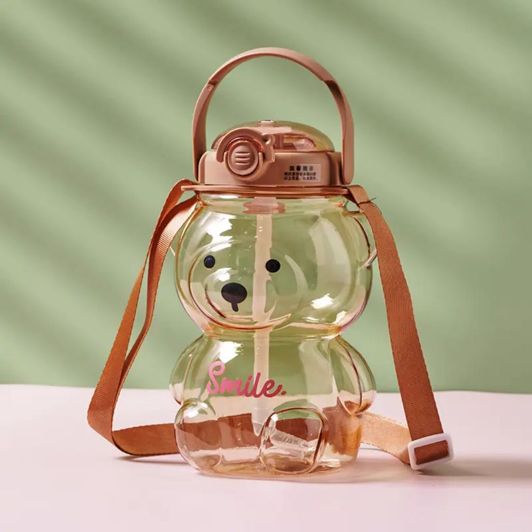 Transparent Teddy Sipper Bottle (Box Pack)
