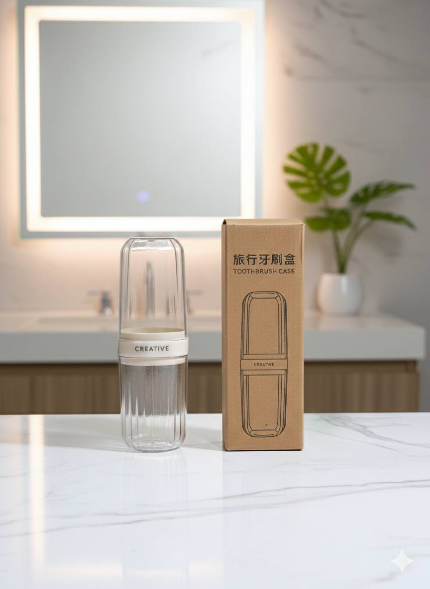 Transparent Travel Toothbrush Case (Imported)