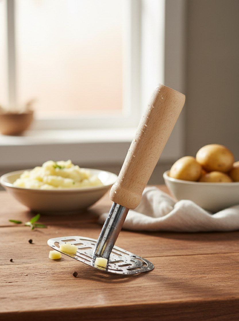 Wooden Handle Square Potato Masher