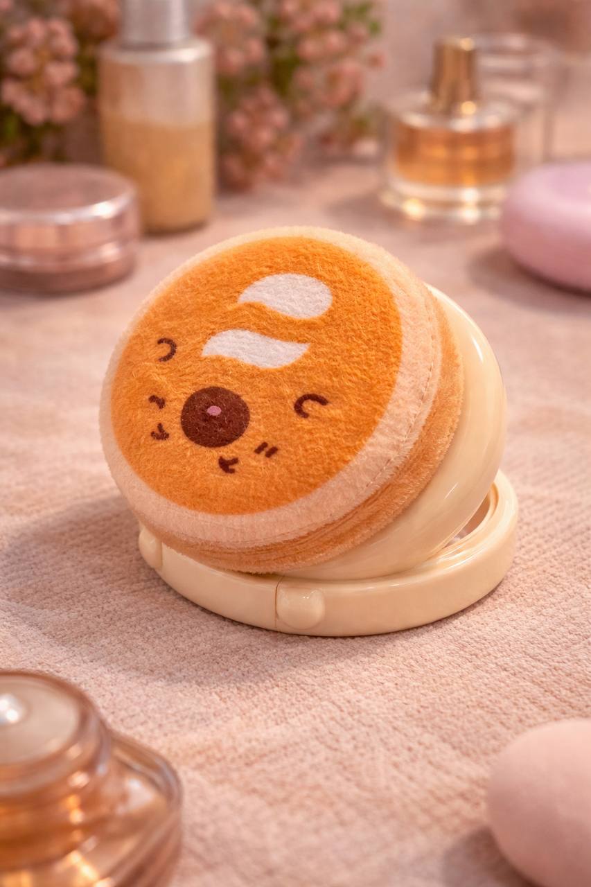 Burger Shape Folding Mirror Comb (Imported)