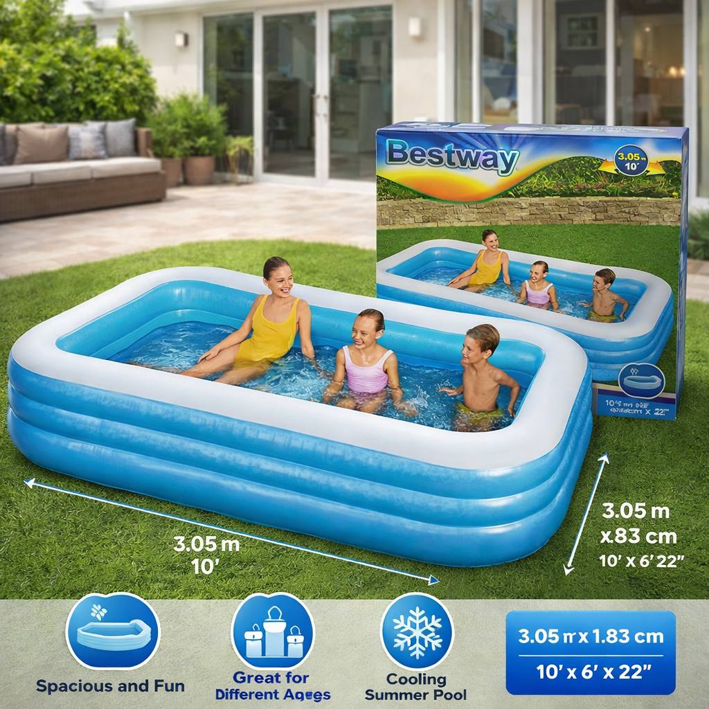 54009 Bestway Swimming Pool (10 * 6 Ft)