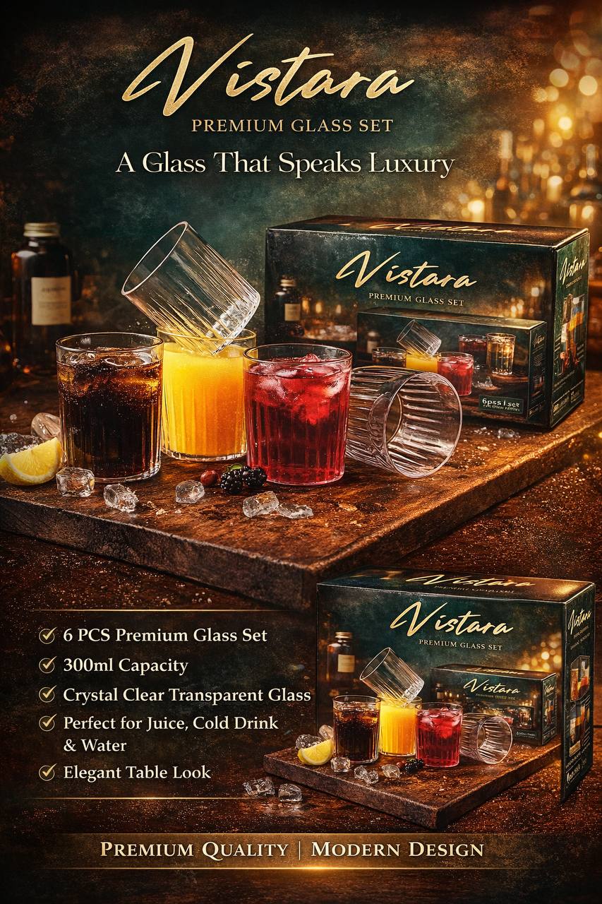 6 Pcs Vistara PP Glass Set